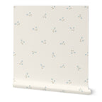 Blue dainty floral Wallpaper for nurseries