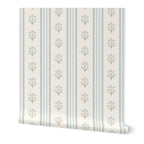 Bluebell Wildflower Stripe Wallpaper