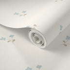 Blue dainty floral Wallpaper for nurseries