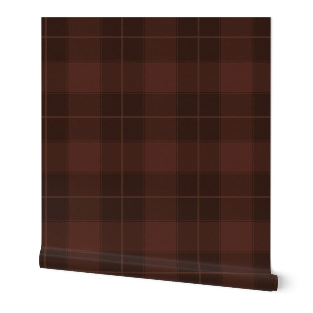 Cozy Wine red tartan plaid wallpaper