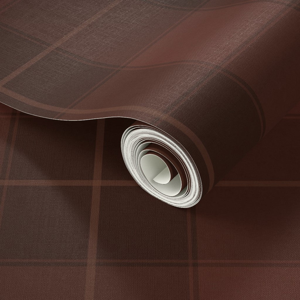 Cozy Wine red tartan plaid wallpaper