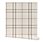 Cozy brown & cream traditional tartan plaid