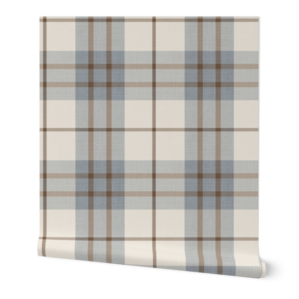 Rustic Boy Nursery Plaid Wallpaper