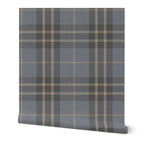 Moody blue traditional tartan plaid