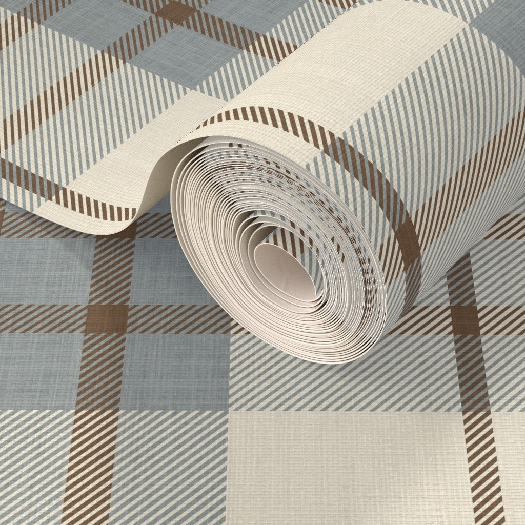 Rustic Boy Nursery Plaid Wallpaper