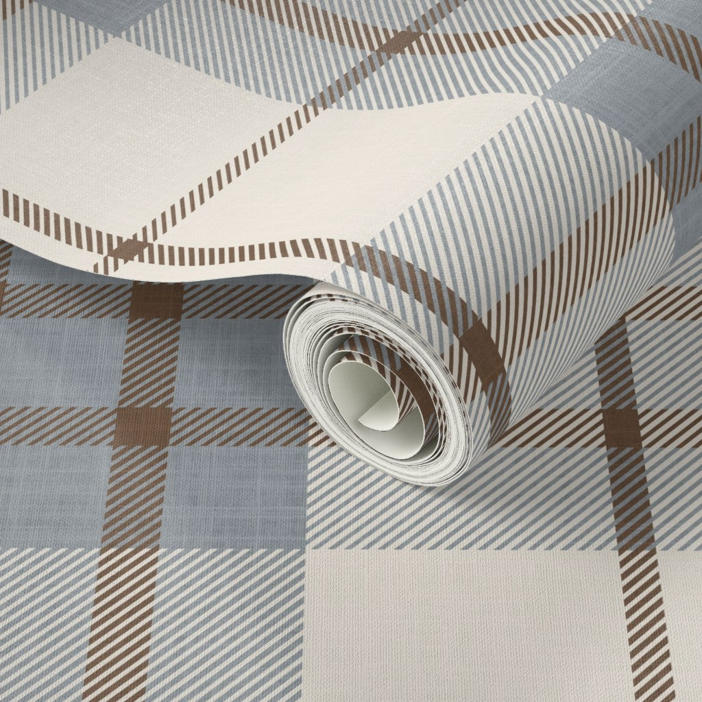 Rustic Boy Nursery Plaid Wallpaper