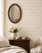 Pink watercolor floral cottage Wallpaper