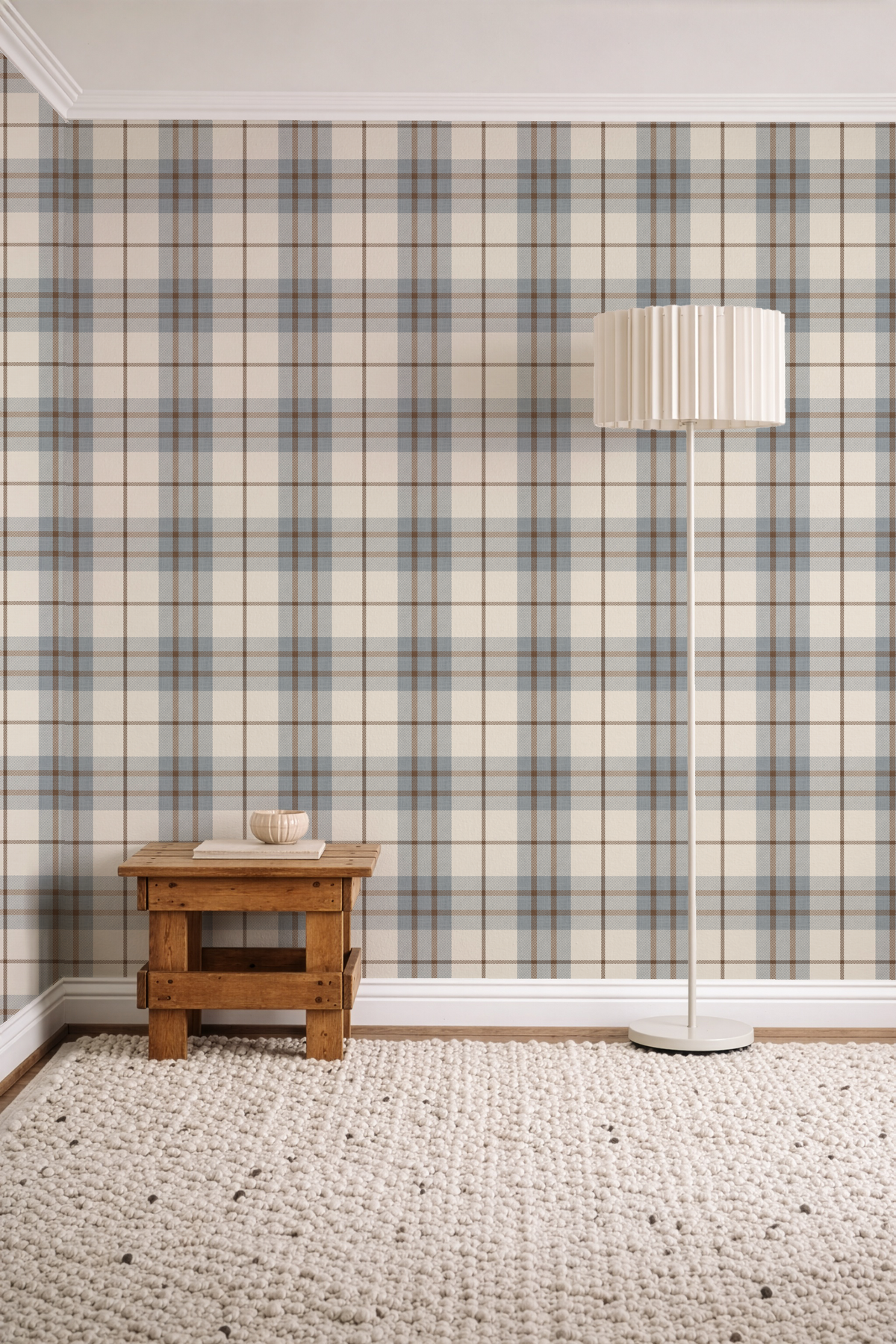 Rustic Boy Nursery Plaid Wallpaper