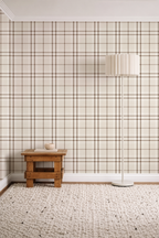 Cozy brown & cream traditional tartan plaid