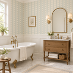 Bluebell Wildflower Stripe Wallpaper