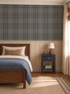 Moody blue traditional tartan plaid