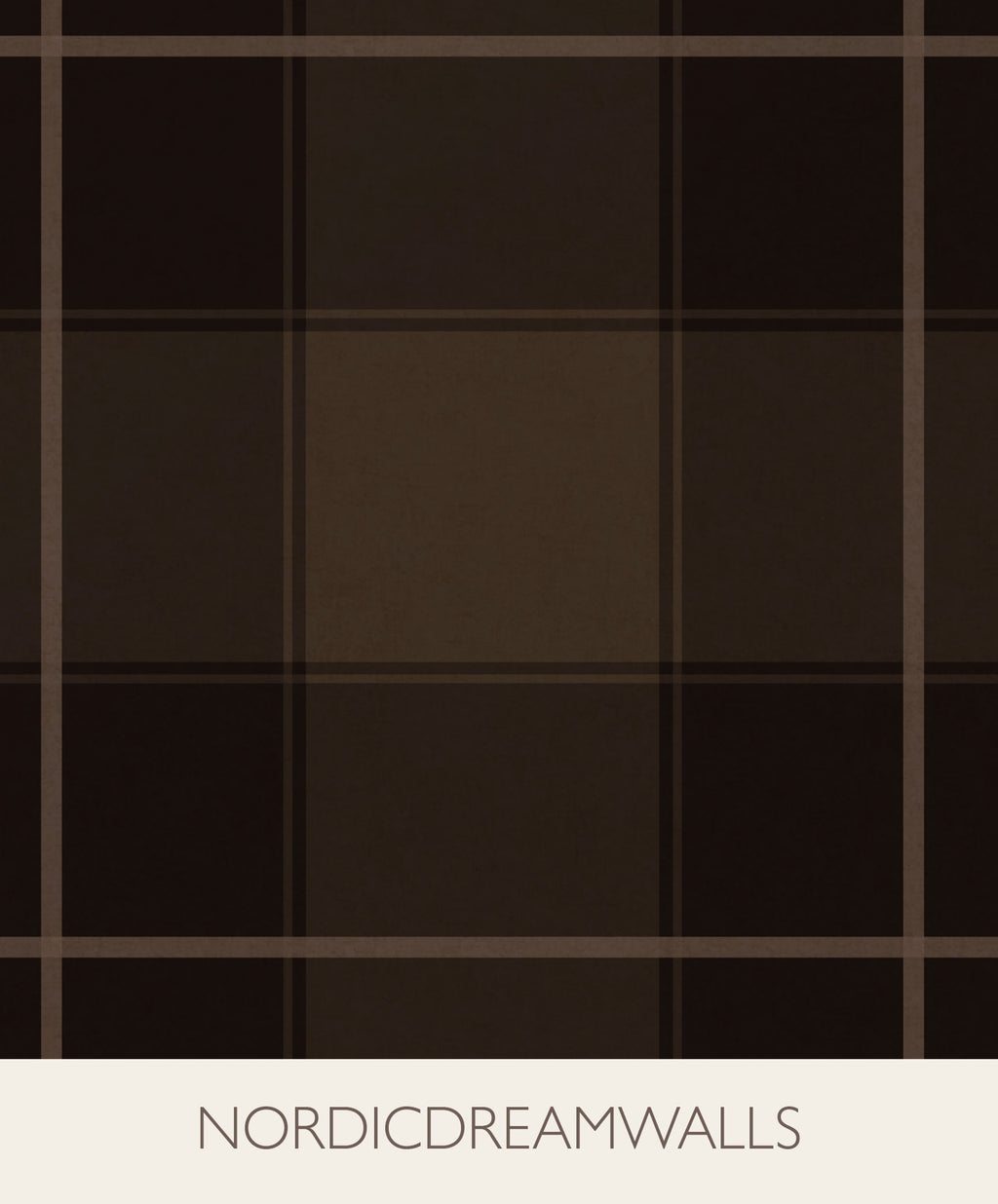 Rustic cabin styled plaid - espresso brown