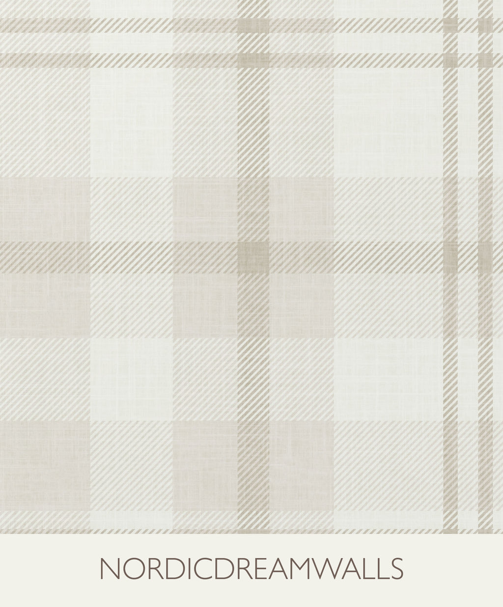 Neutral Tartan Plaid Farmhouse Wallpaper