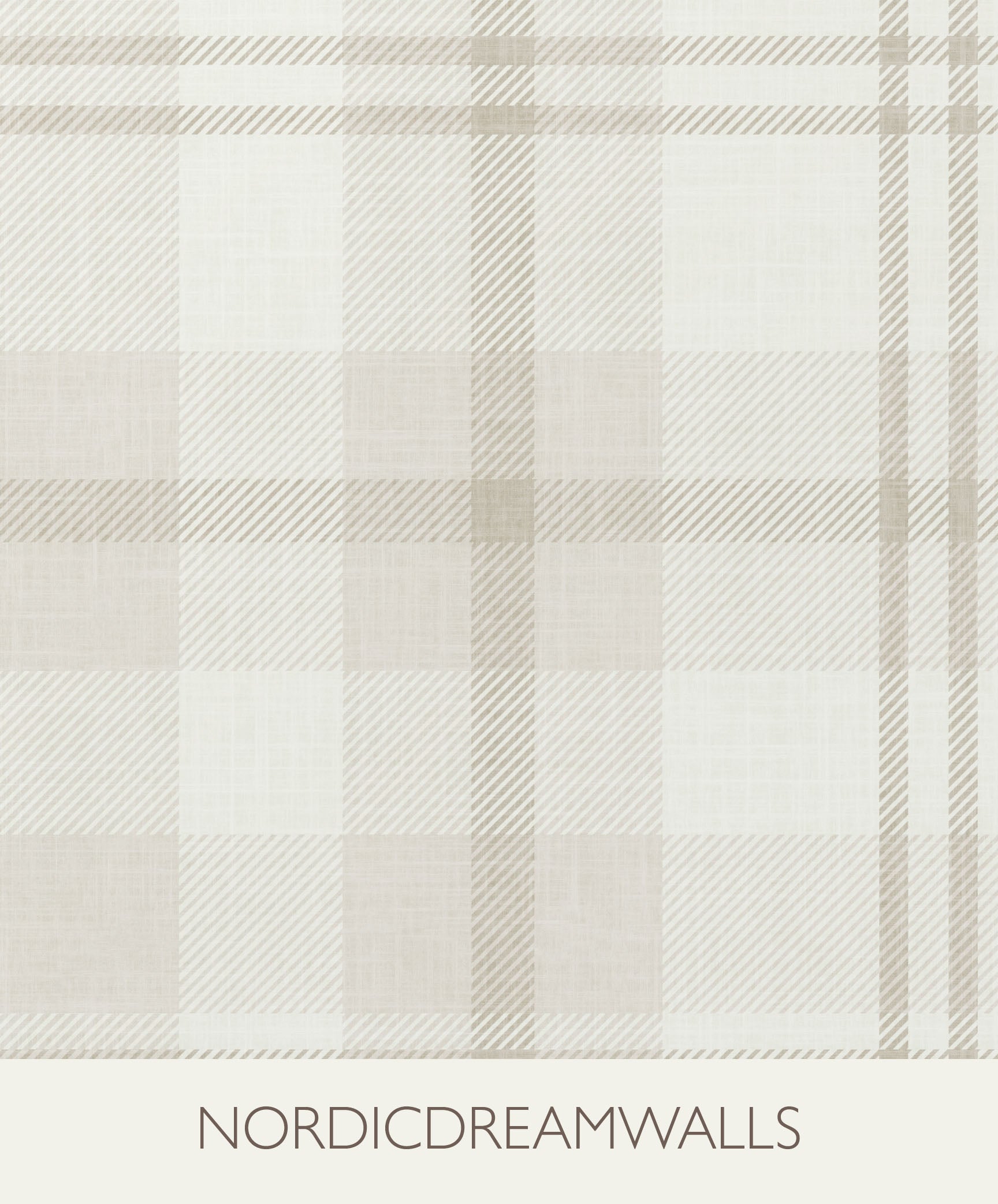 Neutral Tartan Plaid Farmhouse Wallpaper