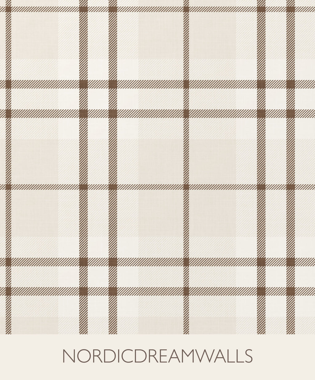 Cozy brown & cream traditional tartan plaid