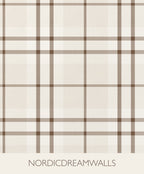 Cozy brown & cream traditional tartan plaid