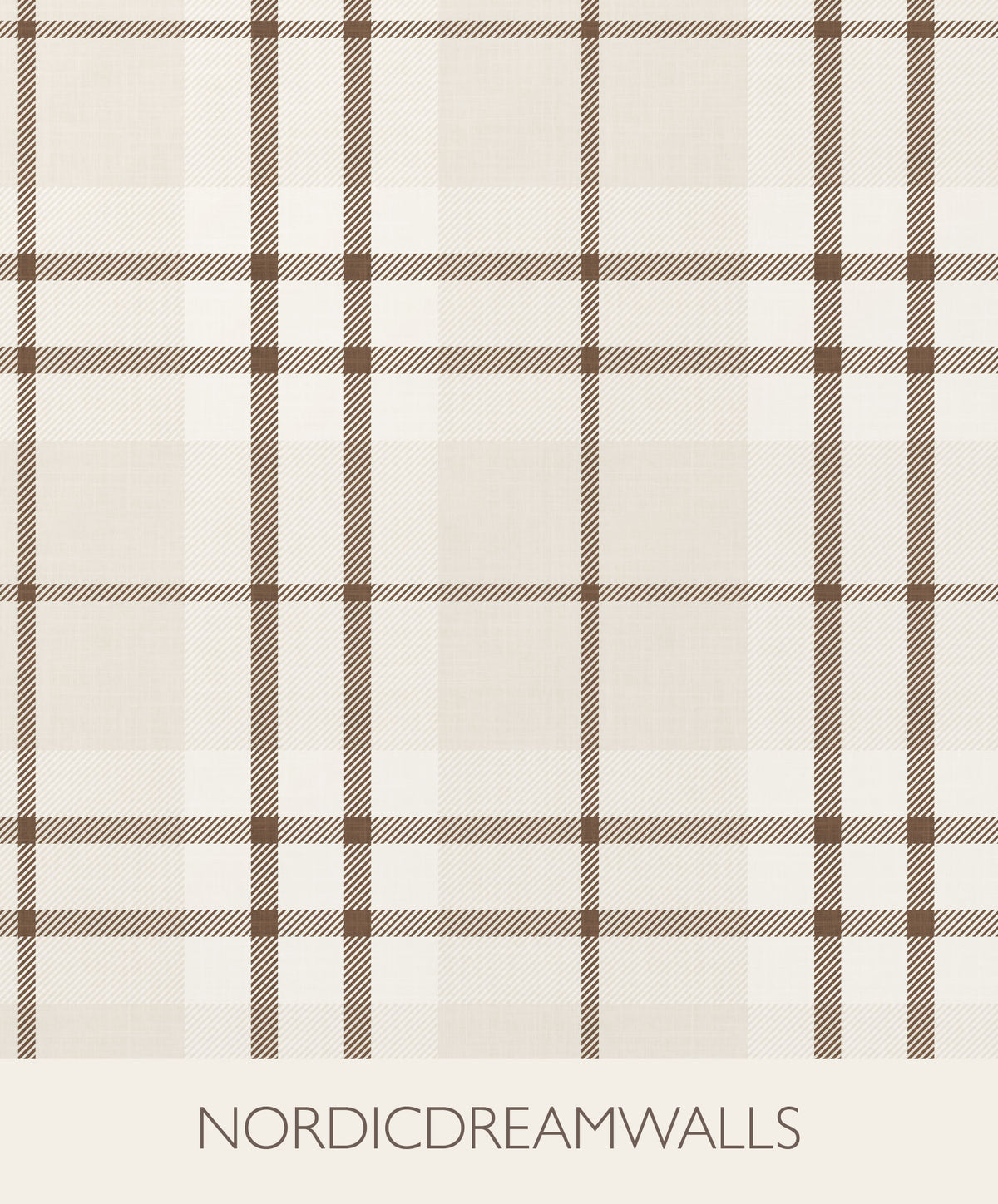 Cozy brown & cream traditional tartan plaid