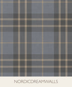 Moody blue traditional tartan plaid