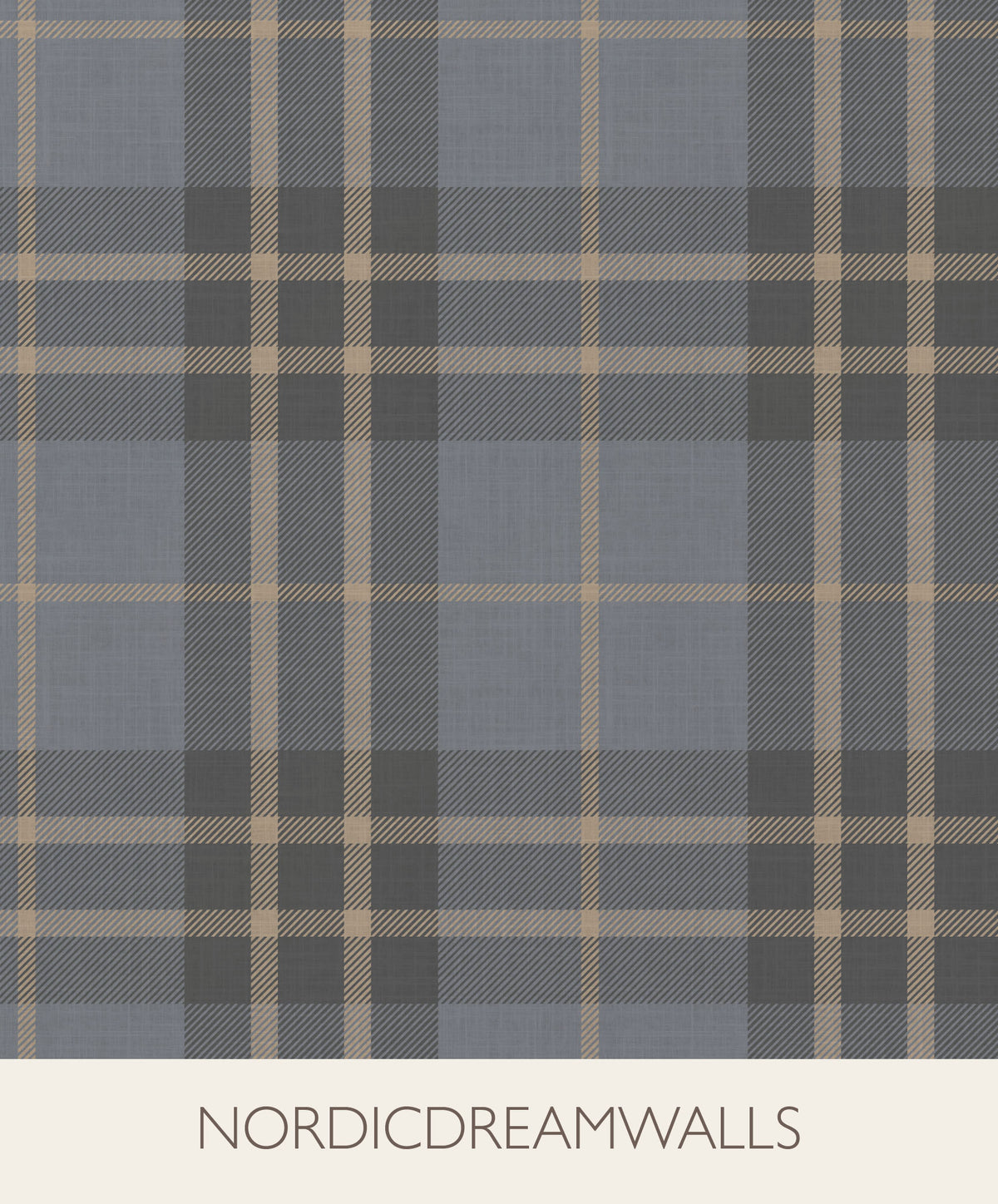 Moody blue traditional tartan plaid