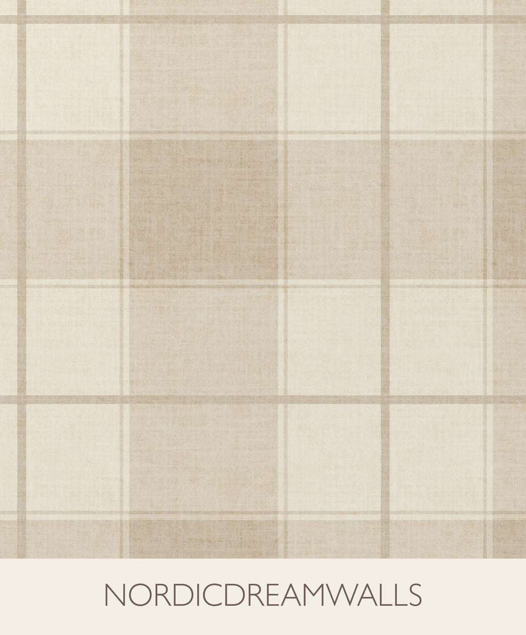 Neutral heritage Farmhouse plaid Wallpaper