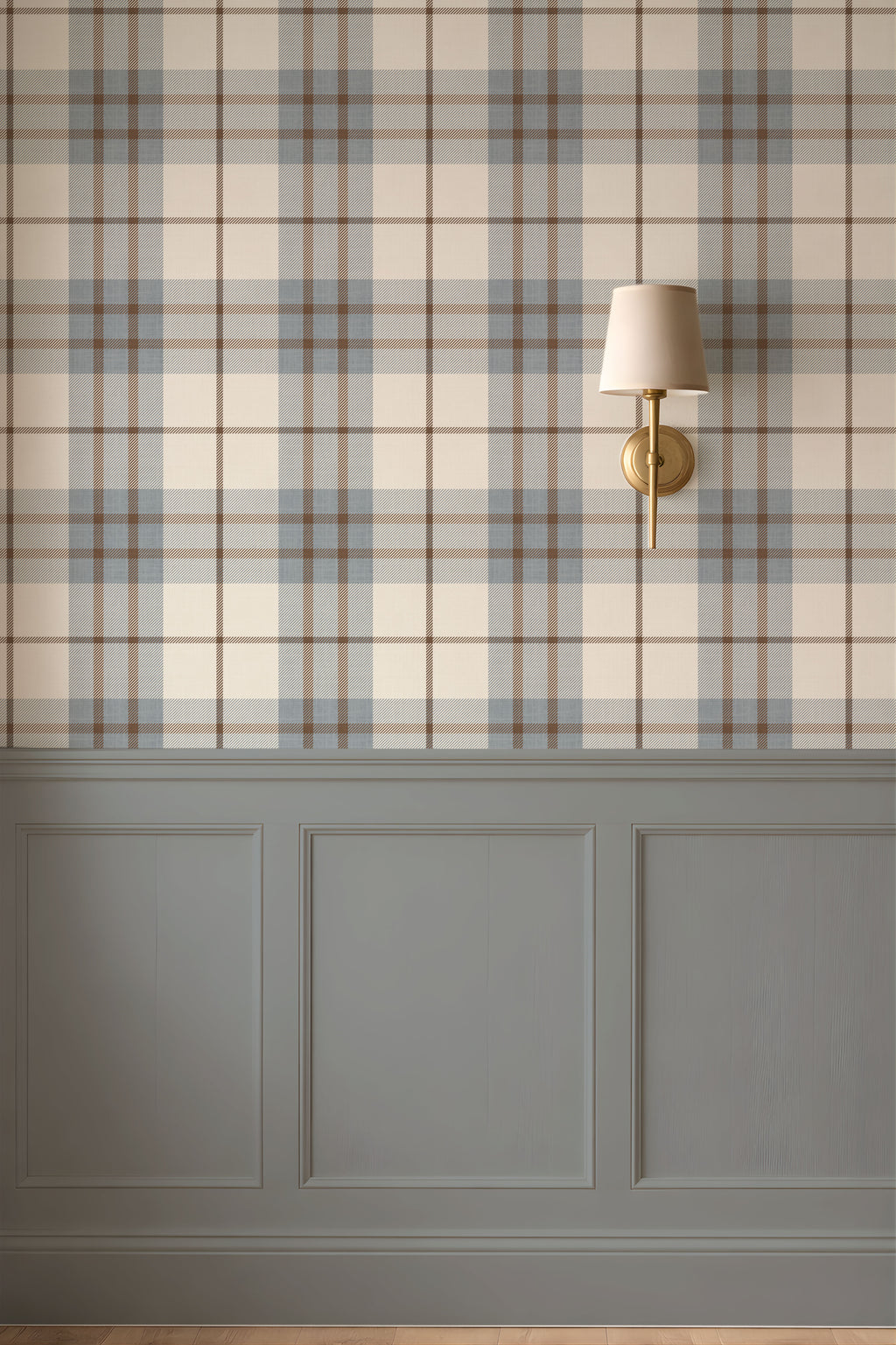 Rustic Boy Nursery Plaid Wallpaper