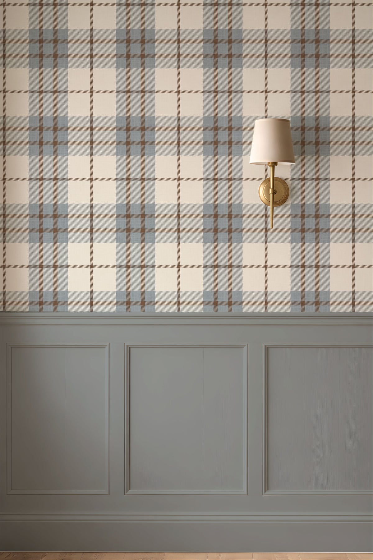 Rustic Boy Nursery Plaid Wallpaper