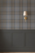 Moody blue traditional tartan plaid