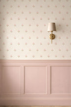 Pink watercolor floral cottage Wallpaper