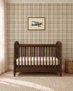 Cozy brown & cream traditional tartan plaid