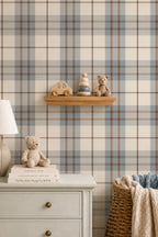 Rustic Boy Nursery Plaid Wallpaper