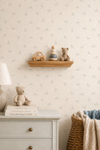 Blue dainty floral Wallpaper for nurseries