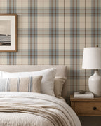 Rustic Boy Nursery Plaid Wallpaper