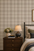 Cozy brown & cream traditional tartan plaid