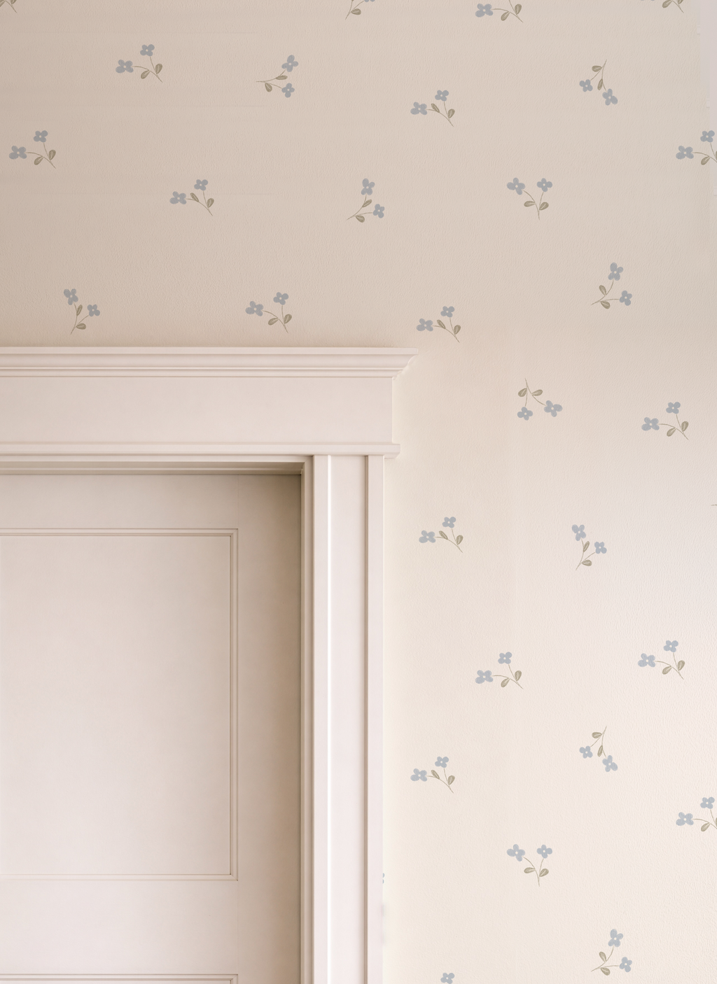 Blue dainty floral Wallpaper for nurseries