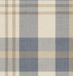 Neutral blue and beige Plaid Wallpaper – Nordic plaid design Farmhouse Interiors - Traditional Tartan Wall Decor, Peel & Stick or Grasscloth