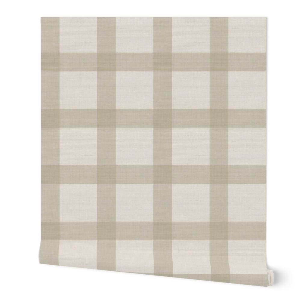 Sage Green Buffalo Plaid Wallpaper, Peel and Stick Nursery Decor, Farmhouse Check (Removable)