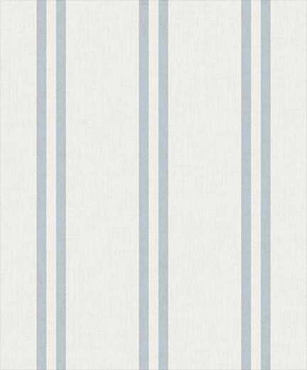 Cottage Nursery Light Blue Double Ticking Striped Wallpaper pastel double striped Wall Covering Farmhouse Nursery Linen Texture (Removable)