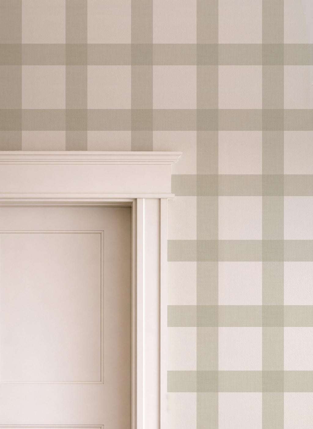 Sage Green Buffalo Plaid Wallpaper, Peel and Stick Nursery Decor, Farmhouse Check (Removable)