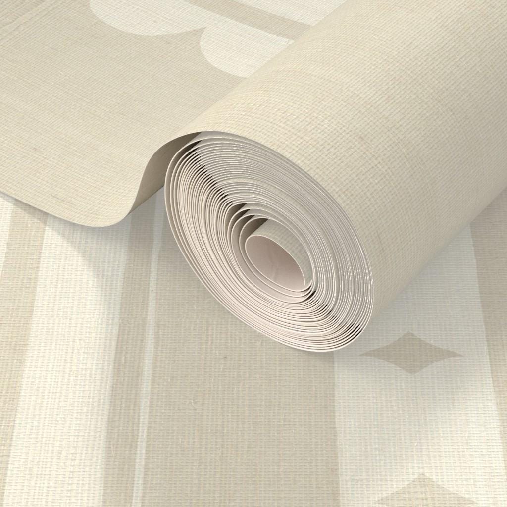 Beige Scallop Stripe Nursery Wallpaper – Gender Neutral Baby Wall Covering (Peel and Stick)