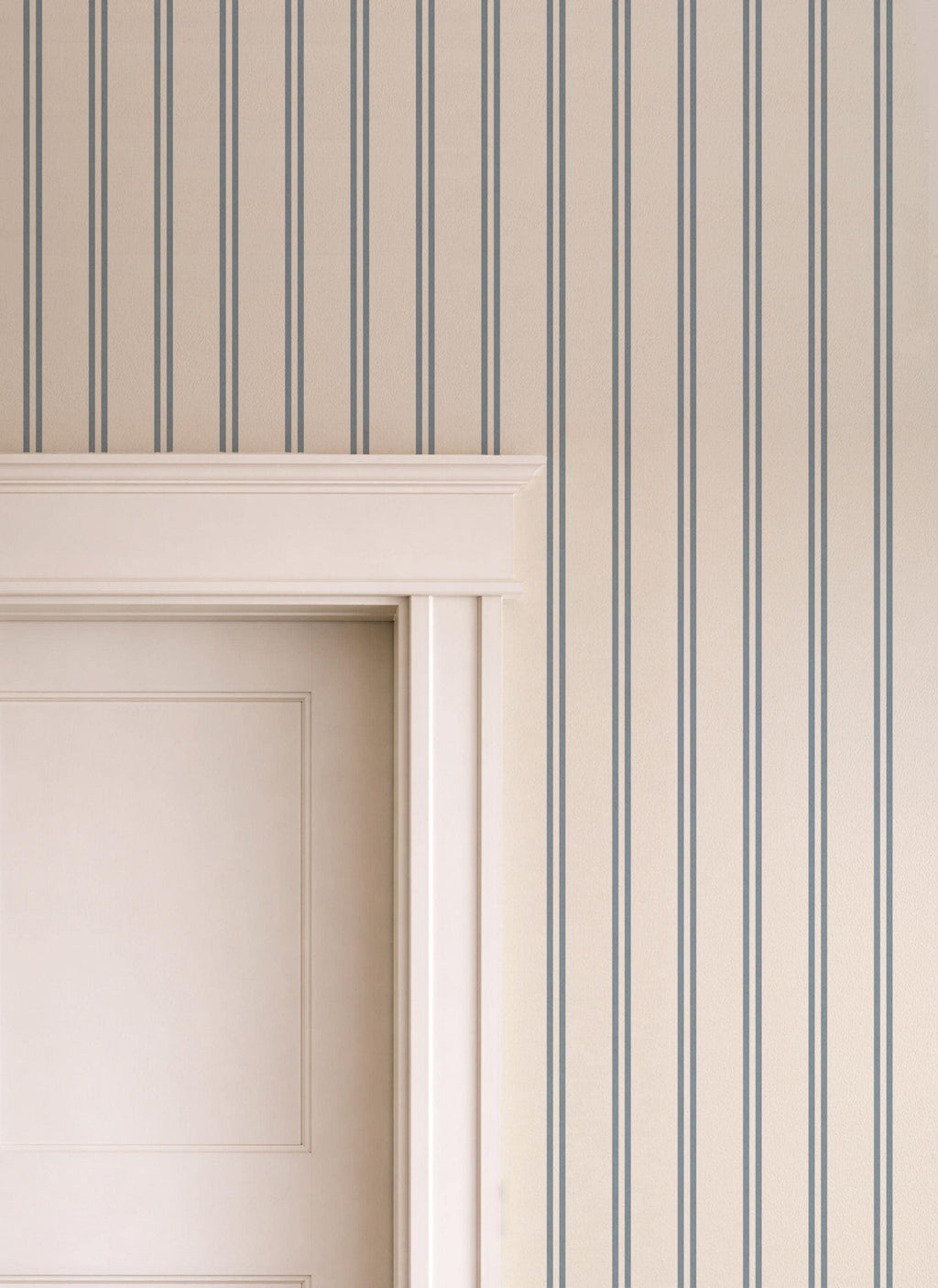 Blue striped wallpaper cozy dusty blue thin lines wall covering cute nursery wall decor coastal farmhouse elegant wallpaper peel and stick