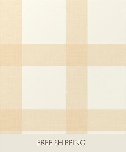 Butter Yellow Gingham Wallpaper – Cozy Cottage Nursery Wall Covering - Yellow Bedroom Wall Decor Cozy Cottage Wall - FREE SHIPPING