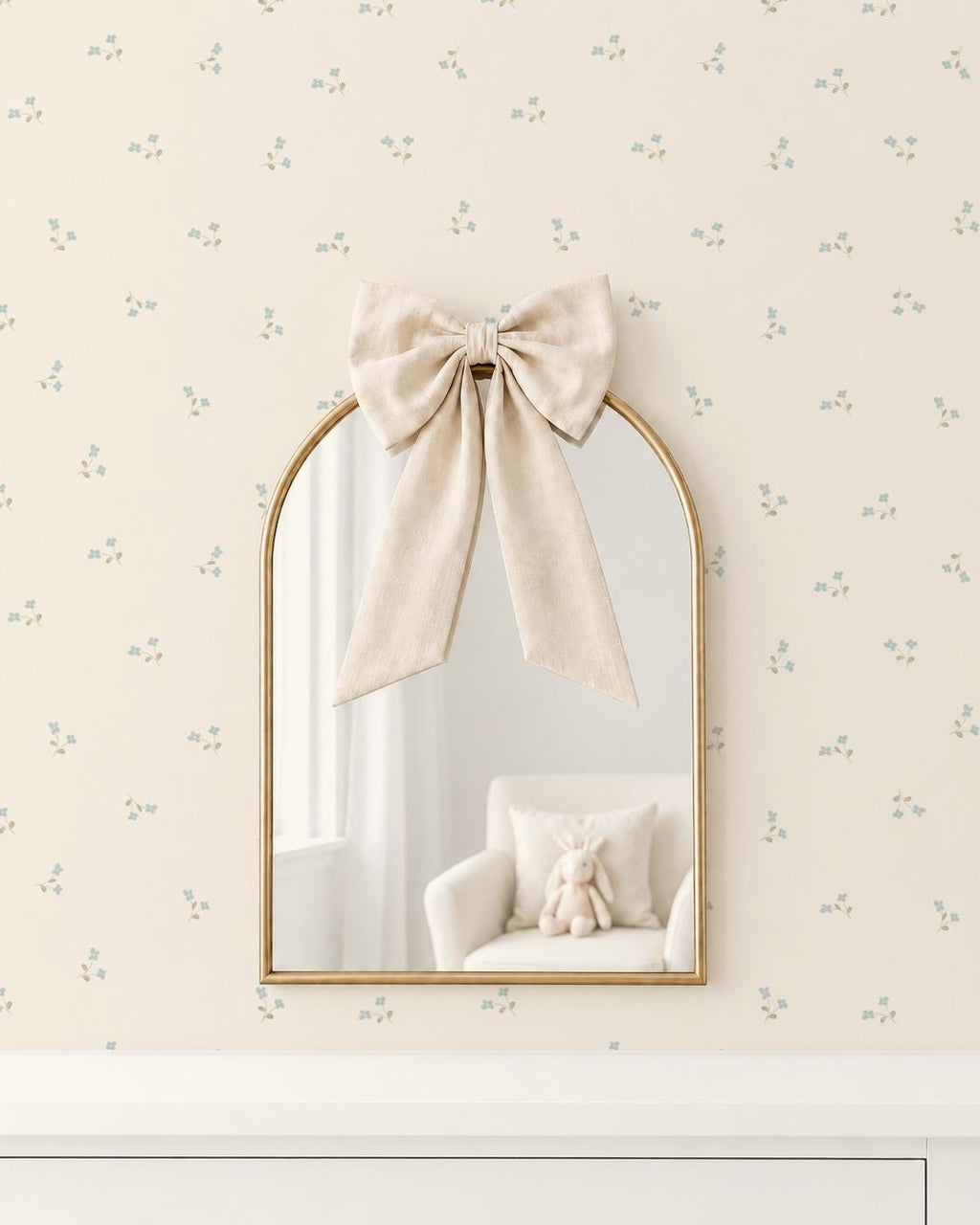 Soft Blue Ditsy Floral Wallpaper – Vintage Cottagecore Nursery Wall Covering (Peel and Stick) - Soft Blue ditsy bloom Cottage Baby Room