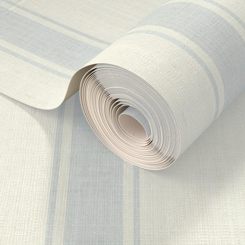 Blue Striped Boy Nursery Wallpaper, Peel and Stick Vertical Stripe Wall Covering, Vintage Baby Room Accent Wall