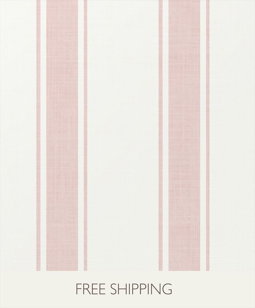 Pink Stripe Wallpaper, Soft Pink Striped Wallpaper, girl Nursery Wallpaper, Girls Room Wallpaper, Classic baby ticking stripes Wall Decor