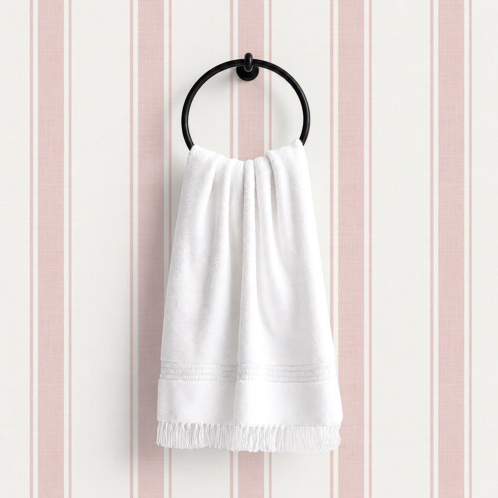 Pink Stripe Wallpaper, Soft Pink Striped Wallpaper, girl Nursery Wallpaper, Girls Room Wallpaper, Classic baby ticking stripes Wall Decor