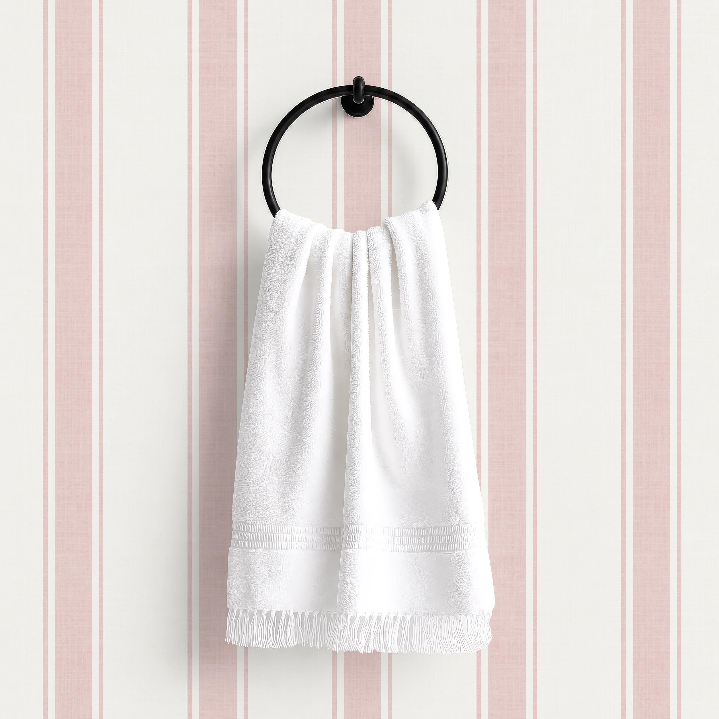 Pink Stripe Wallpaper, Soft Pink Striped Wallpaper, girl Nursery Wallpaper, Girls Room Wallpaper, Classic baby ticking stripes Wall Decor