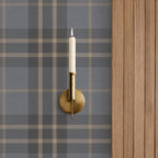 Moody blue traditional tartan plaid