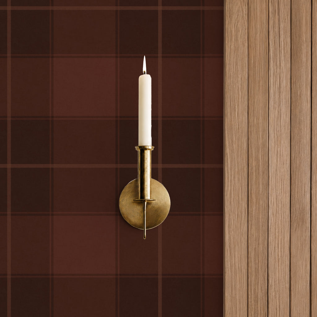 Cozy Wine red tartan plaid wallpaper