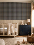 Moody blue traditional tartan plaid