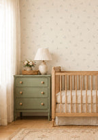 Blue dainty floral Wallpaper for nurseries